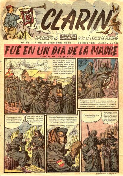 Este tebeo, propagandstico del rgimen de Franco, cont con una vida de 148 nmeros durante el a?o 1949. Se trataba de cuadernillos grapados en blanco y negro, salvo la portada, a todo color. Algunos de los dibujantes con los que cont la revista fueron: Luis Vigil, Huete o Eduardo Valds.