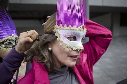 El ambiente festivo marcó la manifestación en Quito.