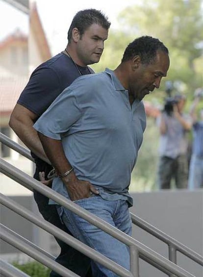 O. J. Simpson, tras su detención en Las Vegas.