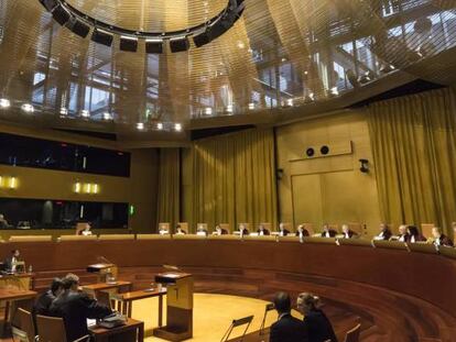 La Gran Sala de Tribunal de Justicia de la Unión Europea.