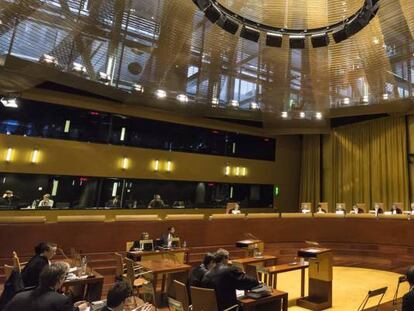 La Gran Sala del Tribunal de Justicia de la Unión Europea, en una imagen de archivo.