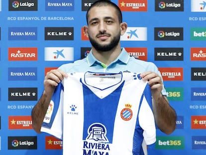 Matías Vargas, en su presentación con el Espanyol.