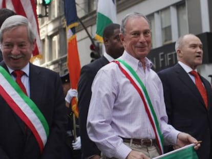 El alcalde Michael Bloomberg, hoy en un desfile en Nueva York