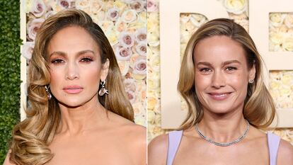 Jennifer Lopez y Brie Larson, en los Globos de Oro.