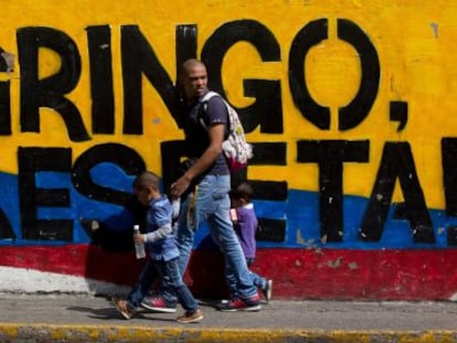 Una pinta en una calle de Caracas. 