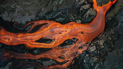 Lava del volcán Cumbre Vieja de La Palma