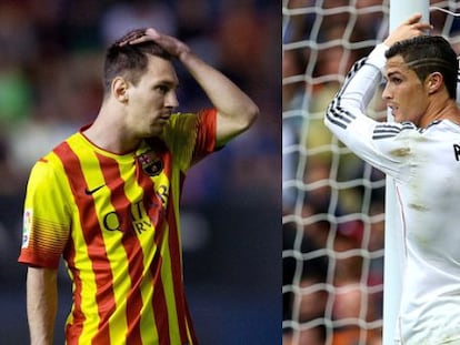 Messi y Cristiano, en los partidos contra Osasuna y Málaga.