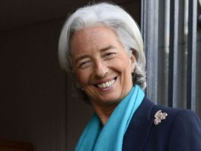La directora del FMI, Christine Lagarde, antes de declarar.