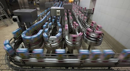 Planta de envasado de leche en Zamora.