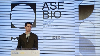 Ion Arocena, director general de AseBio, durante la presentación del Informe AseBio 2022.