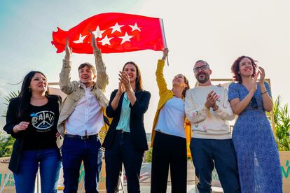 Las candidatas de Más Madrid a la Alcaldía de Madrid y a la Presidencia de la Comunidad de Madrid, esta tarde en Vallecas.