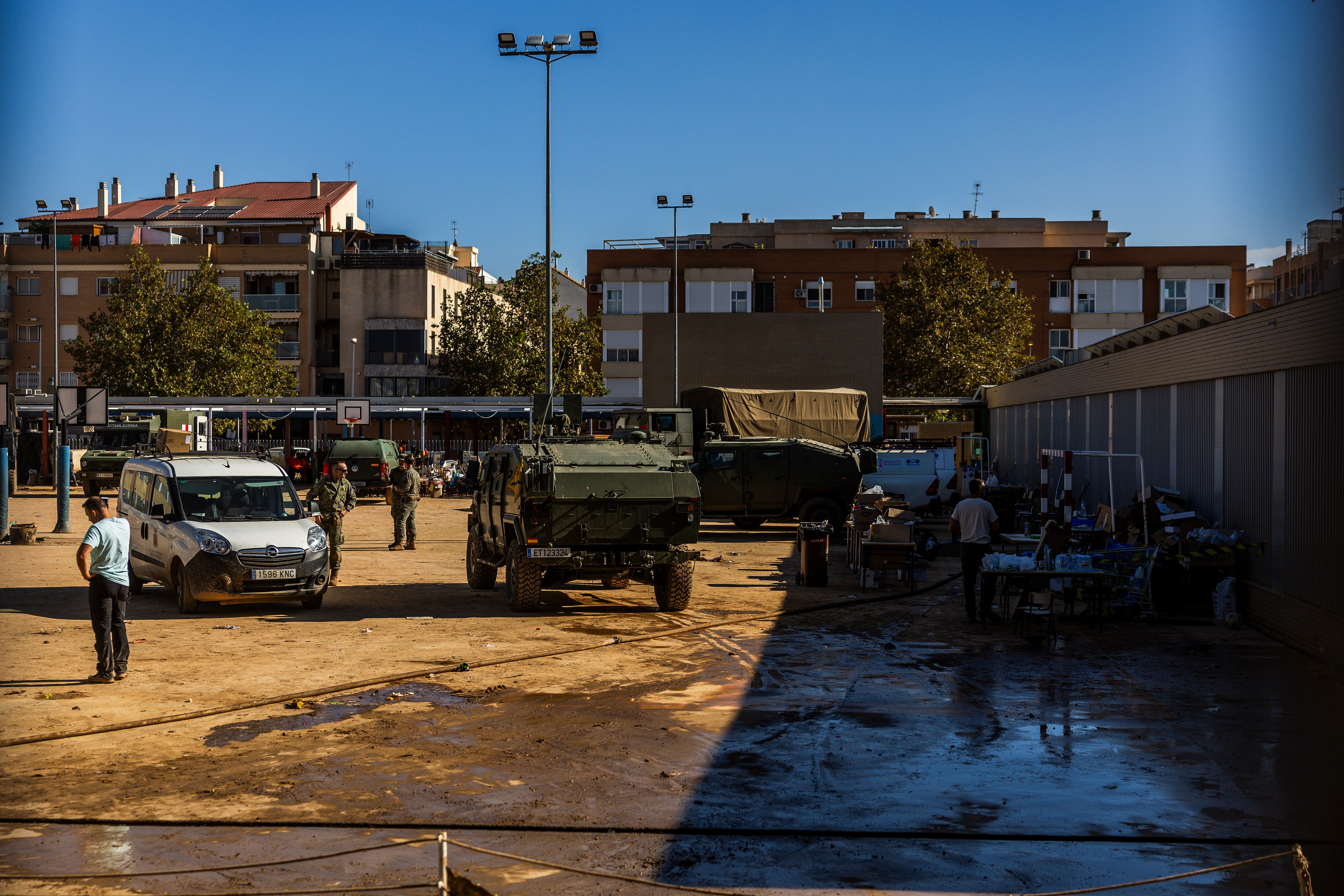 El CEIP Lluis Vives, en Paiporta, Valencia, varias semanas después de la dana.