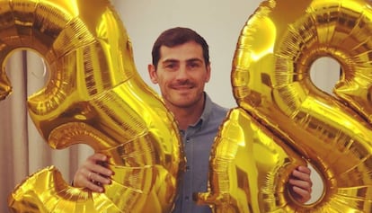 Iker Casillas, en la celebración de su cumpleaños.