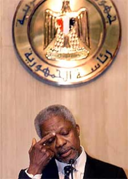 Annan, durante una visita a El Cairo.