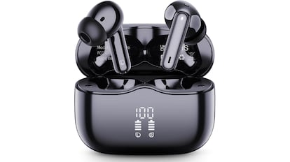 Vista de los auriculares inalámbricos con descuento en Amazon.