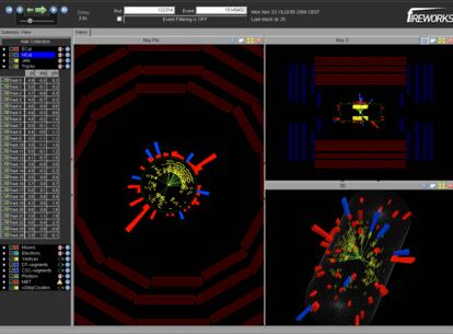 Registro del primer choque de protones en el detector CMS