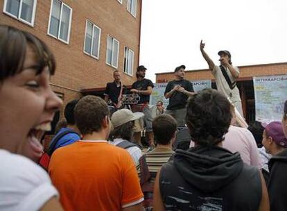 Jornadas de <i>hip-hop</i> en el instituto Miguel Delibes de Mejorada del Campo.