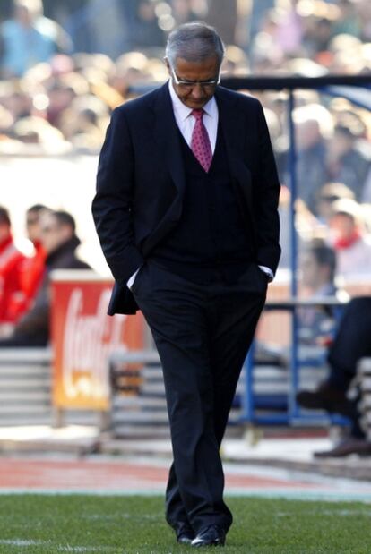 Manzano, durante el partido.