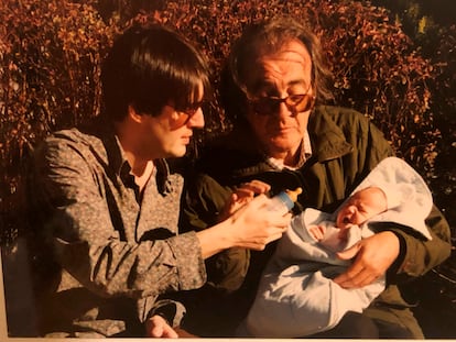 Tres generaciones Pradera en 1993: Máximo, Javier y Juan.