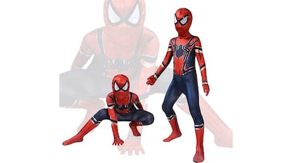 Disfraz de Spiderman mono completo para niños. Halloween.