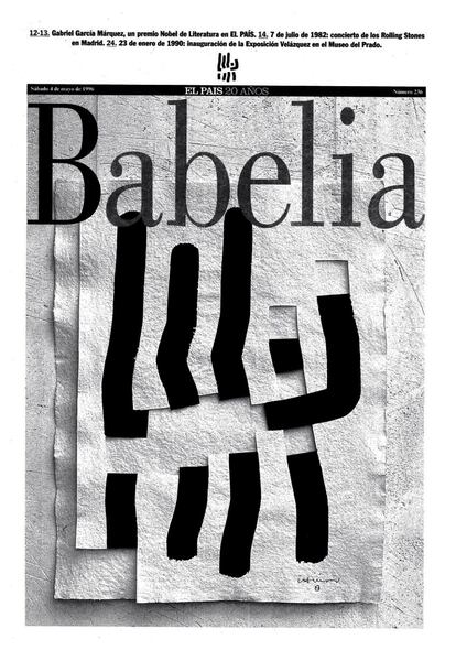 Portada de Babelia del 4 de mayo de 1996.