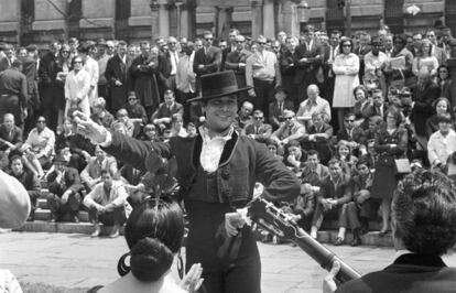 Jos&eacute; Molina durante una actuaci&oacute;n en Bryant Park, en Nueva York en 1967