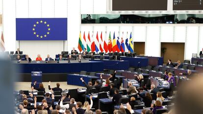 Pleno del Parlamento Europeo durante una votación, en una imagen de la Eurocámara.