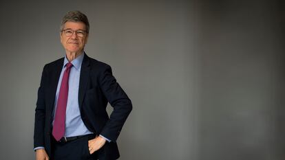 Jeffrey Sachs en el Espacio Fundación Telefónica, en Madrid, el 13 de junio.