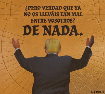Viñeta de Riki Blanco del 15 de abril de 2025.