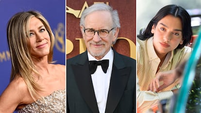 Jennifer Anniston, Steven Spielberg y Dua Lipa