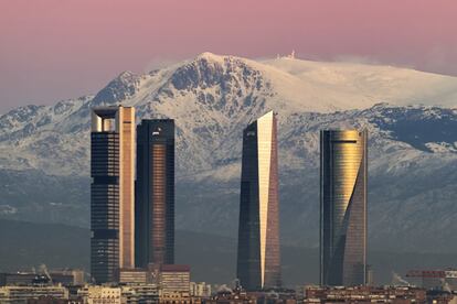 El sector de negocios en Madrid.