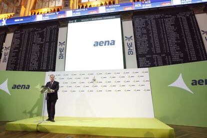 El presidente de Aena, Jos&eacute; Manuel Vargas, en la salida a Bolsa en febrero