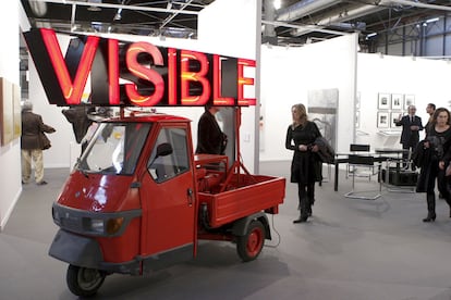 Vista de una obra de la Galería Carles Taché de Barcelona, que se puede contemplar en la feria de arte contemporáneo ARCO 2010