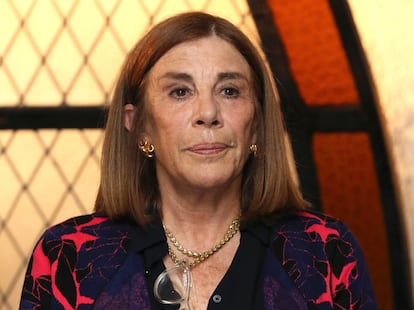 Sabina Berman en una conferencia en Ciudad de México, en 2019.