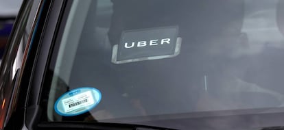 An Uber car