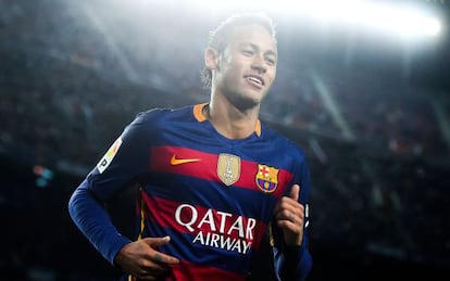 Neymar, en el &uacute;ltimo derbi