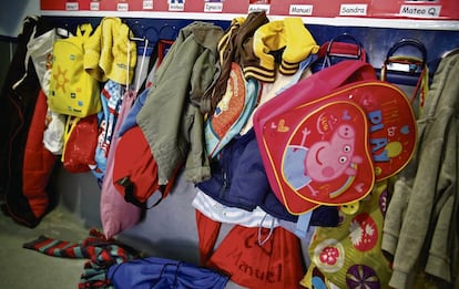 Pasillo de una escuela infantil madrileña.
