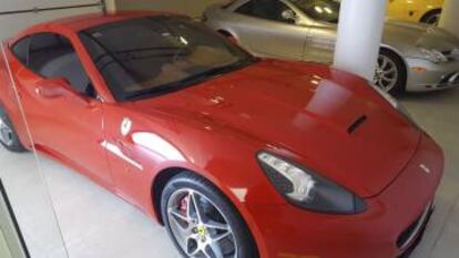 Ferrari incautado a Marcelo Balcedo en Punta del Este.