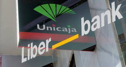 Logotipos de Unicaja y Liberbank.