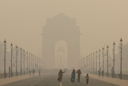 Contaminación en Nueva Delhi, la capital de la India. 