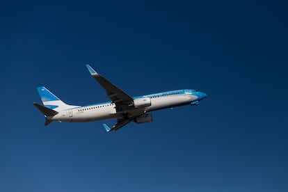 Un avión de Aerolíneas Argentinas