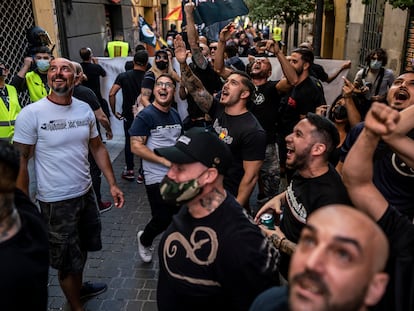 Manifestación de extrema derecha y neonazis este sábado en Madrid.