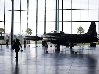 Un avión, en la Universidad Aeronáutica de Queretáro.