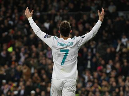 Cristiano Ronaldo celebra el empate frente a PSG