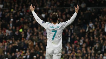 Cristiano Ronaldo celebra el empate frente a PSG