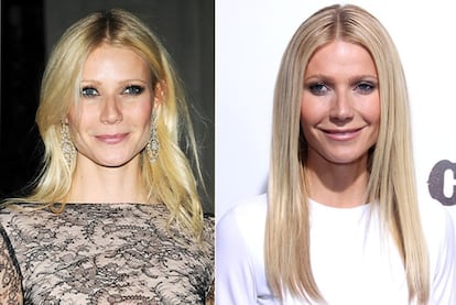 A la izquierda, la actriz Gyneth Paltrow en una imagen de abril de 2010 y a la derecha, en el estreno de <i>Country Song</i>, el 15 de diciembre del mismo año