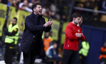 Simeone, durante el último Villarreal-Atlético.