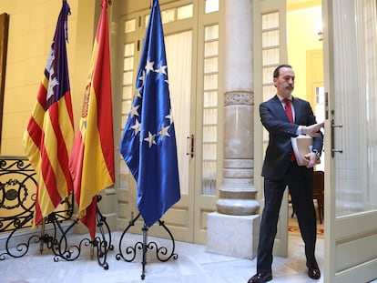 El presidente del Parlamento de Baleares, Gabriel Le Senne (Vox), el pasado 31 de enero en Palma.