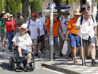 Marxa contra l'atur a Montcada al juliol.