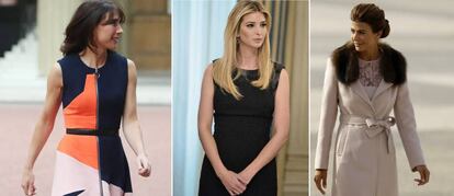 De izquierda a derecha: Samantha Cameron, Ivanka Trump y Juliana Awada.